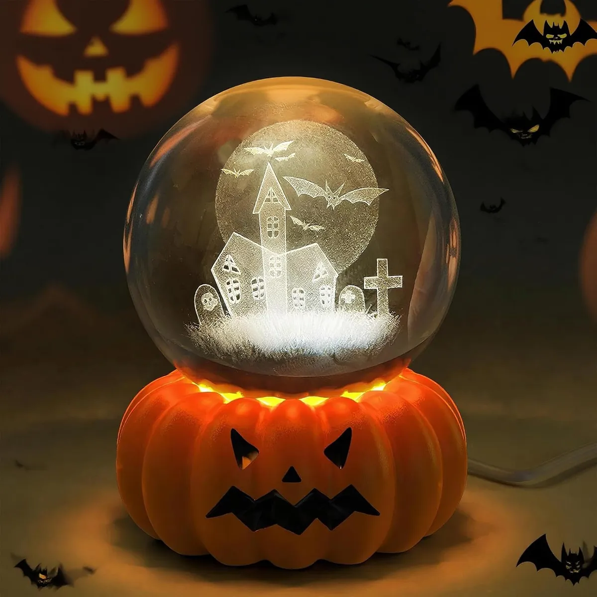 Haunted House Bat L Lohas LED 3D Crystal Ball