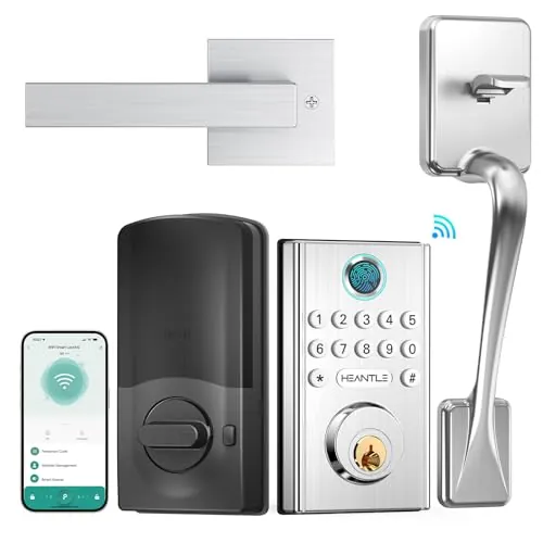 HEANTLE Keyless Entry Fingerprint Deadbolt Smart Door Lock