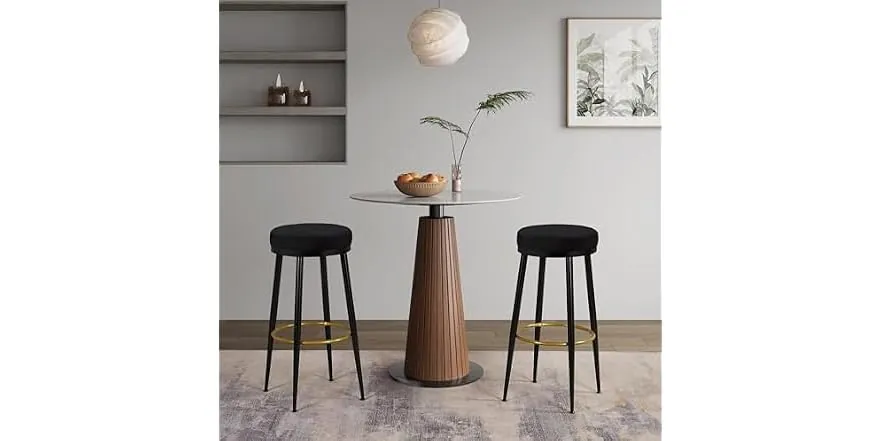 Ball & Cast Modern Round Bar Stools 30 inch (Set of 2)