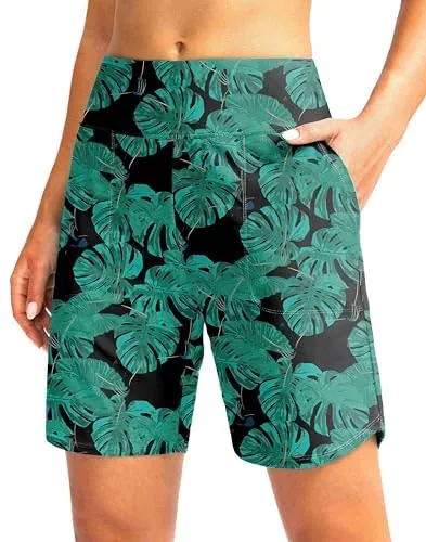 Viodia Women's 7" High-Waisted Swim Board Shorts