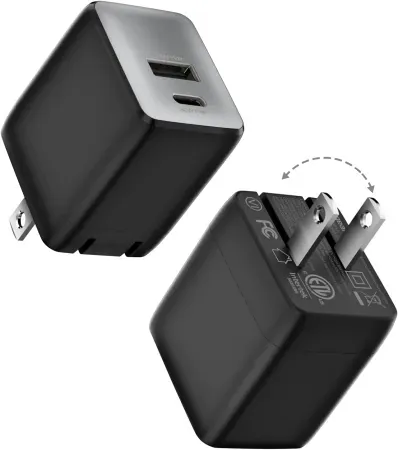 2-Pack Wegear 30W Dual-Port GaN USB-C & USB-A Wall Charger w/ Foldable Plug