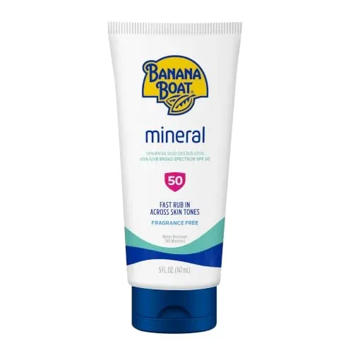 Banana Boat SPF 50 Mineral Sunscreen Lotion, 5 oz