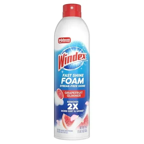 Windex Fast Shine Foam Glass Cleaner Spray (Grapefruit) 19-Oz