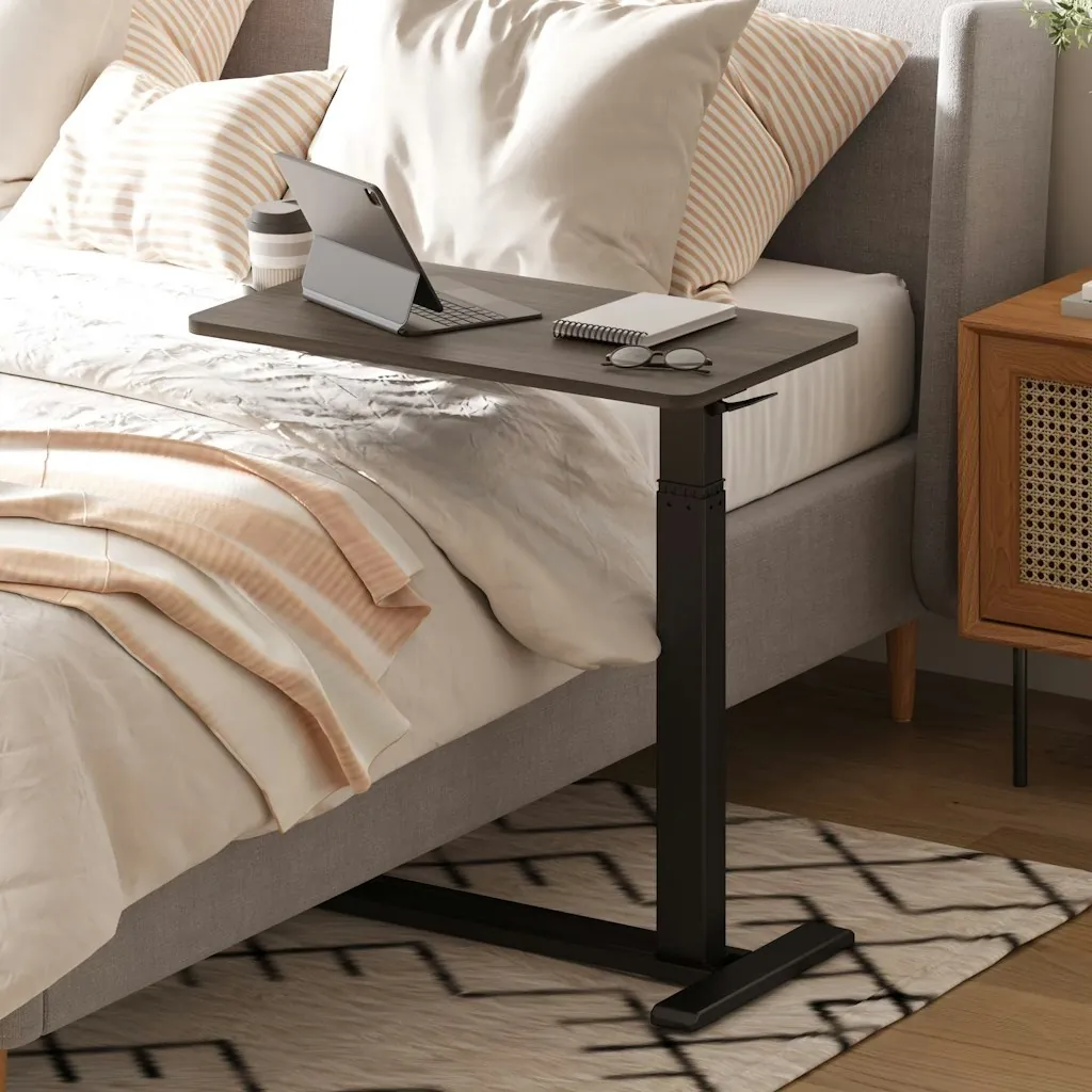FitStand Height Adjustable Rolling Overbed Table
