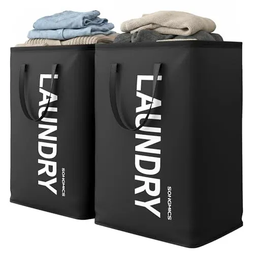 SONGMICS Laundry Hamper 80L 2-Pack