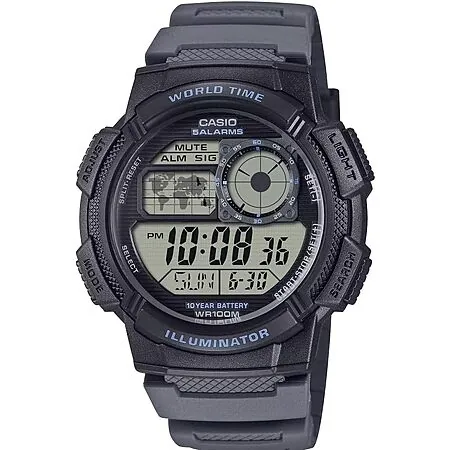 45mm Casio AE-1000W Series Digital Illuminator Men's Resin Watch