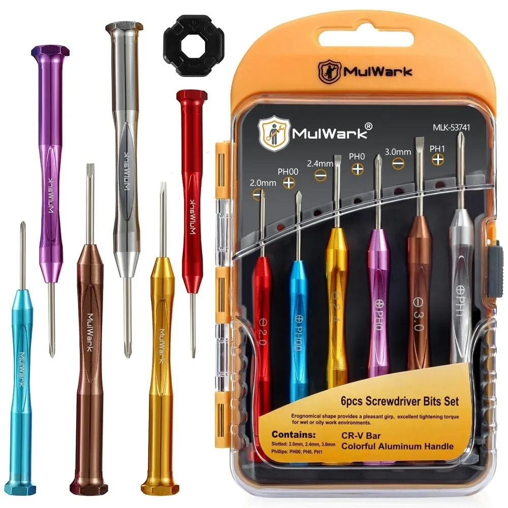 Mulwark 6-Piece Magnetic Mini Screwdriver Set