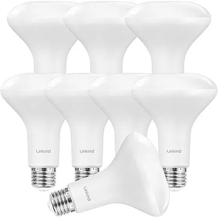 8-Pk Linkind BR30 E26 Dimmable LED Flood Light Bulbs (Daylight or Soft White)