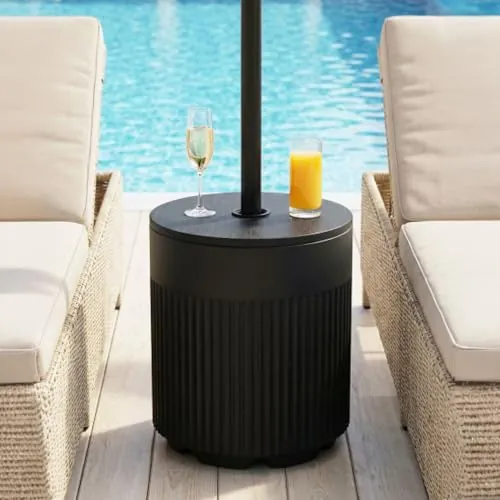 Patio Umbrella Base 90LB Water Filled Umbrella Stand