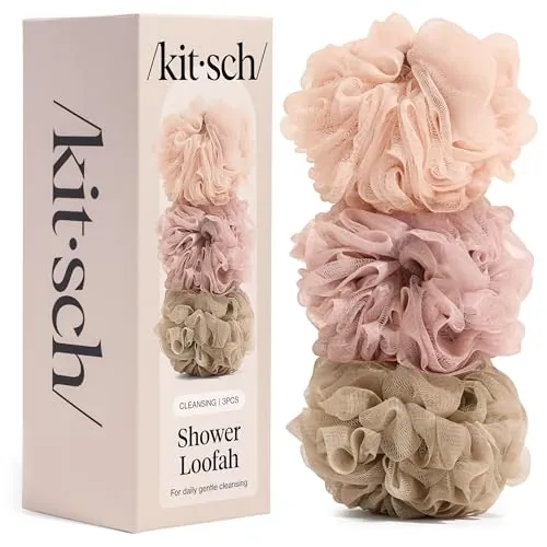 Kitsch Shower Loofah 3-Piece Set
