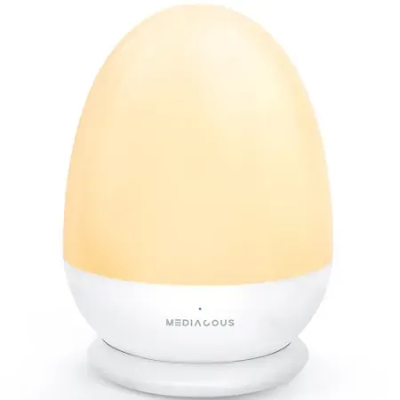 MediAcous 4.7" Egg Touch Control Rechargeable LED Night Light