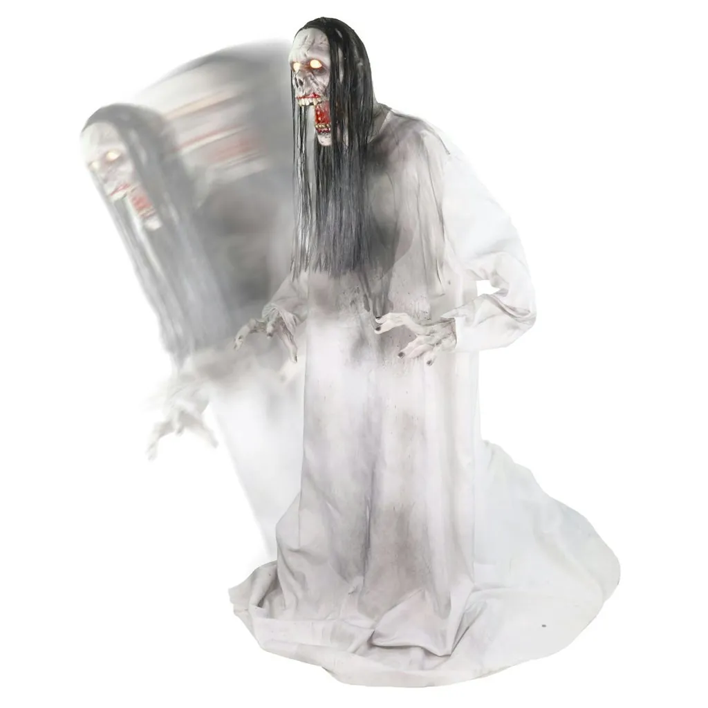 Haunted Hill Farm 5.9-Foot Motion-Activated Animatronic Lurching Woman
