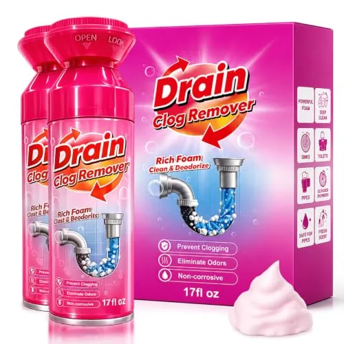 Foaming Pipe Cleaner and Deodorizer 2-Pack