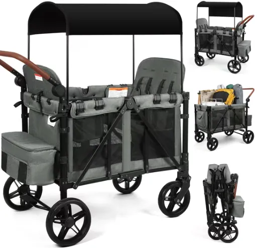 Vomeast Wagon Stroller for 4 Kids