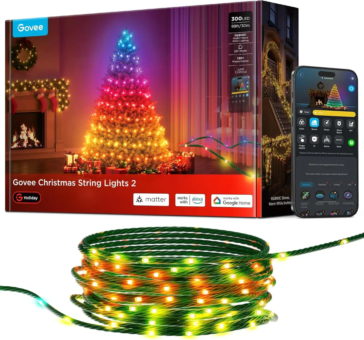 Govee 99′ Christmas String Lights