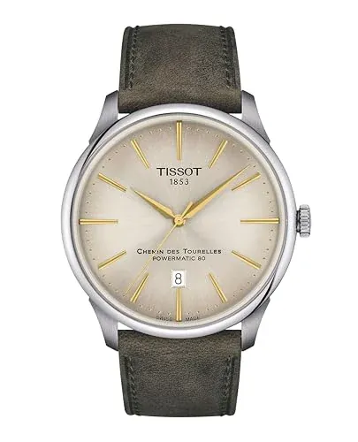 Tissot Chemin des Tourelles Swiss Powermatic 80 42mm Silver Dial Men's Watch