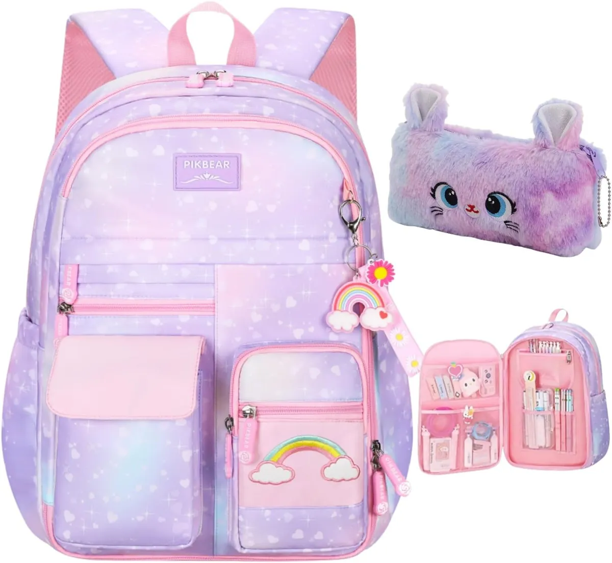 KISTOU Girls Backpack w/ Pencil Case