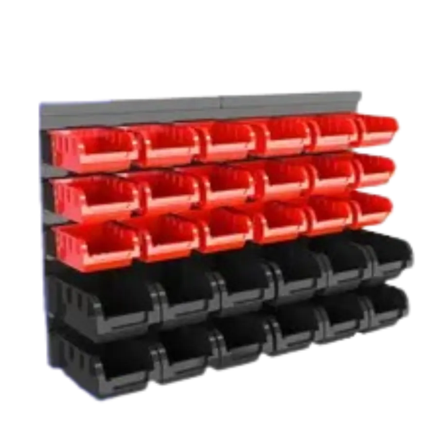 30-Piece Wall-Mounted Stackable Bin Organizer