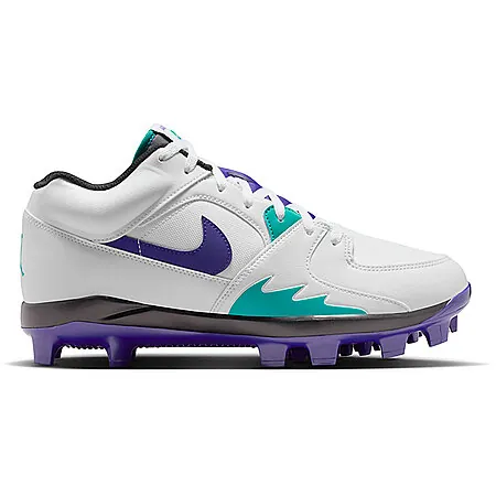 Men's Jordan Stadium 90 Low MCS D-Width Baseball Cleats (White/Purple)