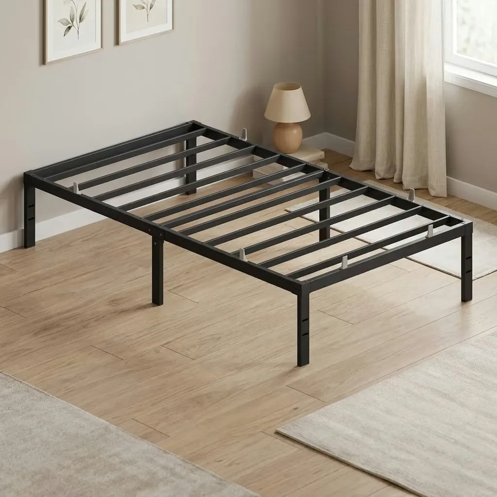 Ledrem 14" Twin Metal Bed Frame