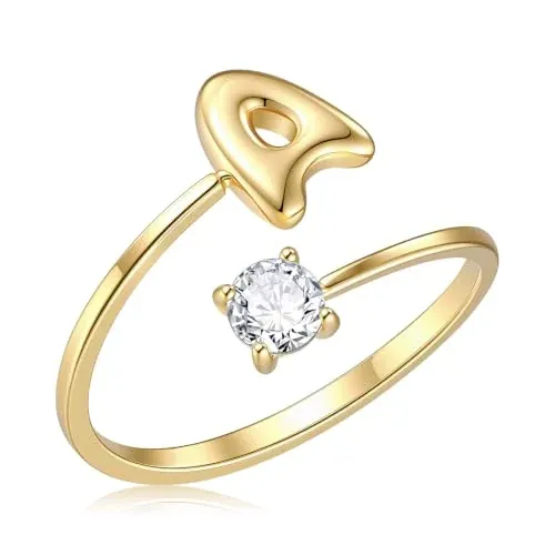Gold Initial Rings