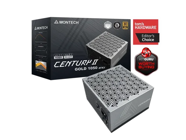 MONTECH Century II 1050W (80 Plus Gold & Cybenetics Platinum, ATX 3.1)