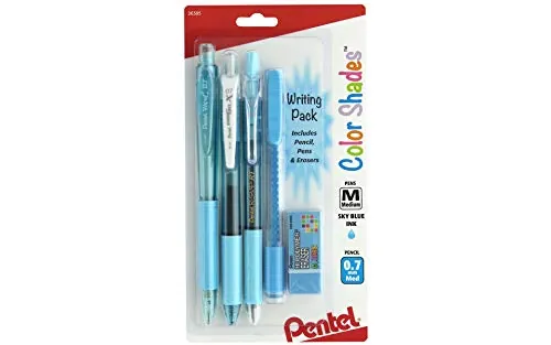 Pentel Color Shades Writing Pack - Pastel Sky Blue