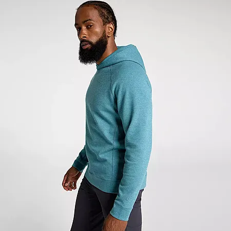 VRST Men's Recharge Pebble Hoodie (Aqua Dust Heather, Small or Medium)