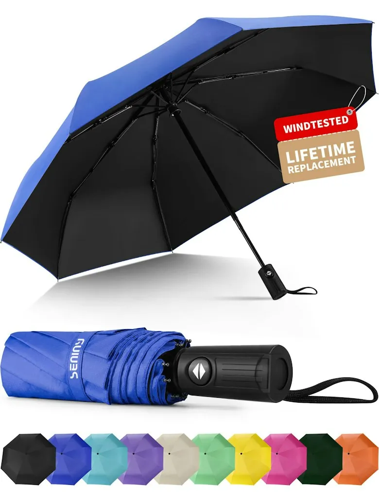 Seniny Windproof Automatic Travel Umbrella