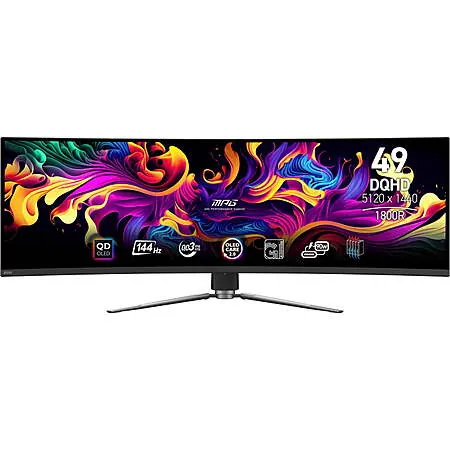 Sam's Club Members: 49" MSI DQHD 5120x1440 144Hz Curved OLED Gaming Monitor