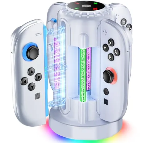Fegliea 4-in-1 Charging Dock for Nintendo Switch 2 w/ LED Light