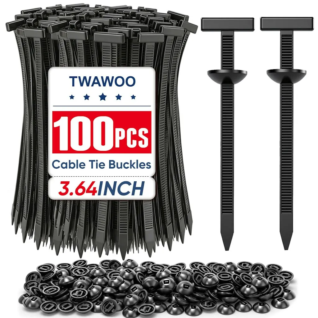Nylon Universal Cable Tie Buckles 100-Pack