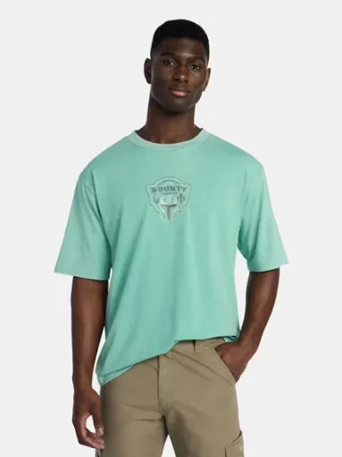 Star Wars Men's The Mandalorian Bounty Hunter Graphic Tee (Light Green)
