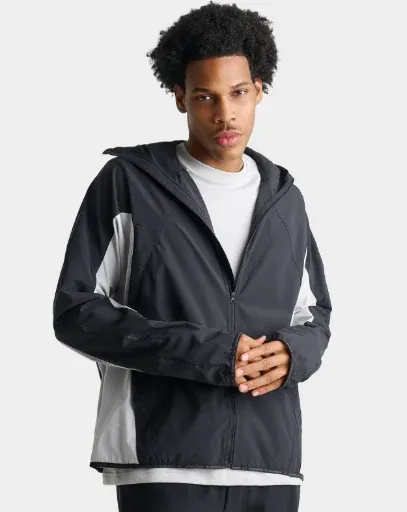 Nike Men's Tech Helios Dri-FIT Long-Sleeve Full-Zip Shell Jacket (Black/Grey Fog/Black)