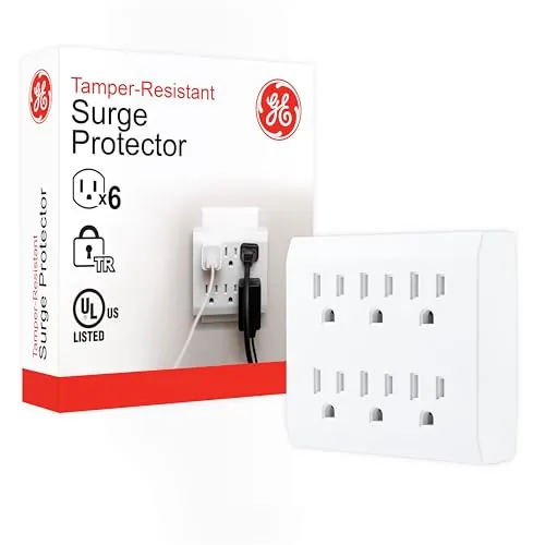 GE 6-Outlet 440-Joule Surge Protector Wall Tap