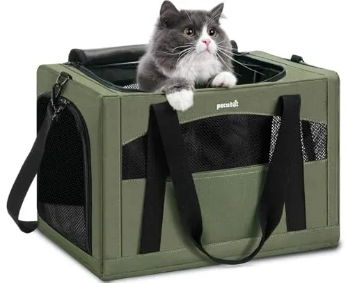 Pecute Cat Carrier w/ Privacy Partition