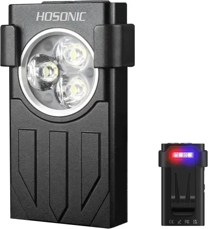 HOSONIC E7 1100-Lumen Rechargeable Mini LED Flashlight w/ Clip & Magnetic Base