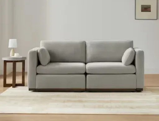 Galatea Modern Fabric Side Chair w/ Wood Frame (Dove Gray)