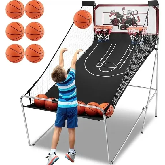 Segmart Dual Shot Foldable Indoor Basketball Arcade Game