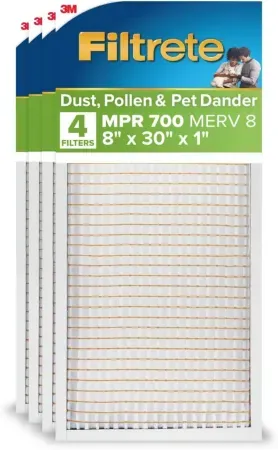 4-Pack Filtrete 8x30x1 AC Furnace Air Filters