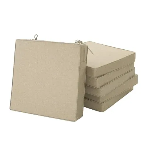 Fitfree Outdoor Patio Chair Cushions 6-Pack (24" x 24")