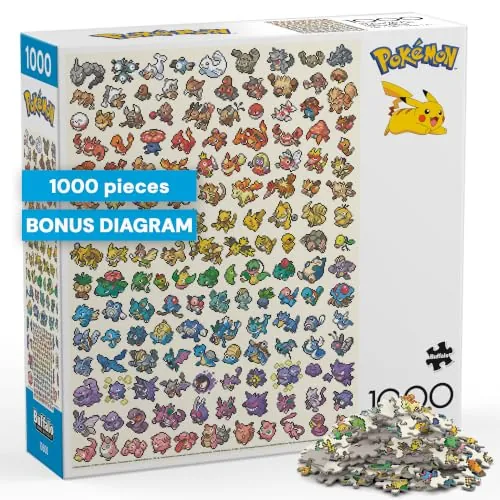 1000-Pc Buffalo Games Pokémon Pixel Rainbow Jigsaw Puzzle