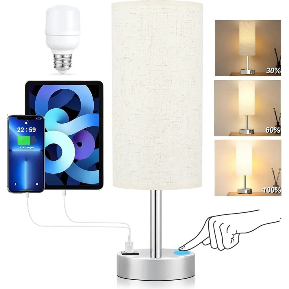 HadinEEon 15.4" 3-Way Dimmable Table Lamp