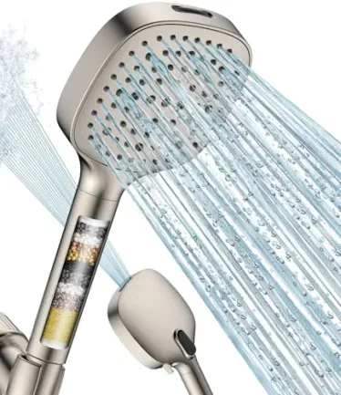 MakeFit 7-Mode Hard Water Filtered Handheld Shower Head w/ 71" Hose