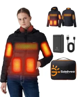 Soleilwear Women's Graphene Heated Jacket w/ 16000mAh Battery