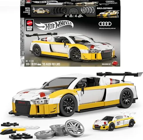 Mattel Brick Shop Hot Wheels Elite Series ’15 Audi R8 LMS Building Set