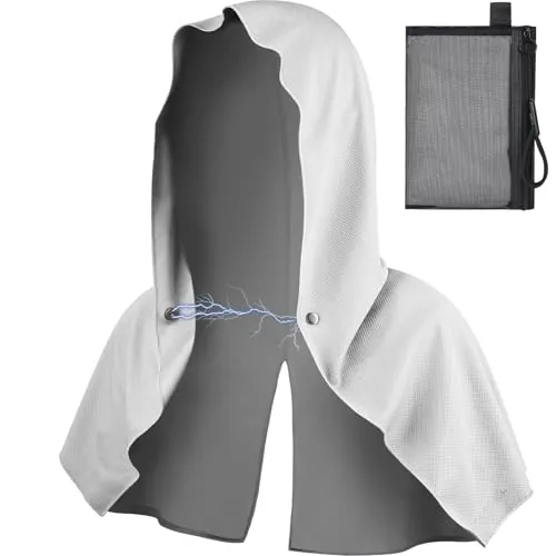 AOPREL Sun Protection Cooling Towel Hoodie with Magnetic Closure