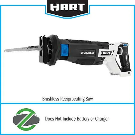 Hart 20V Brushless Reciprocating Saw w/ Integrated LED Work Light (Tool Only)