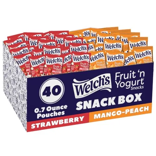 40-Pack Welch's Fruit 'n Yogurt Fruit Snacks Variety Pack, 0.7 Oz
