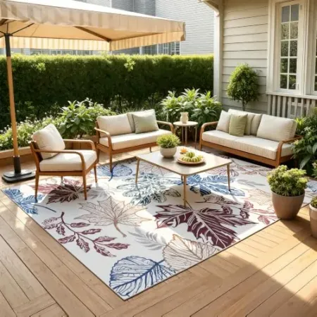 UKISS 5' x 8' Washable Outdoor Rug Carpet